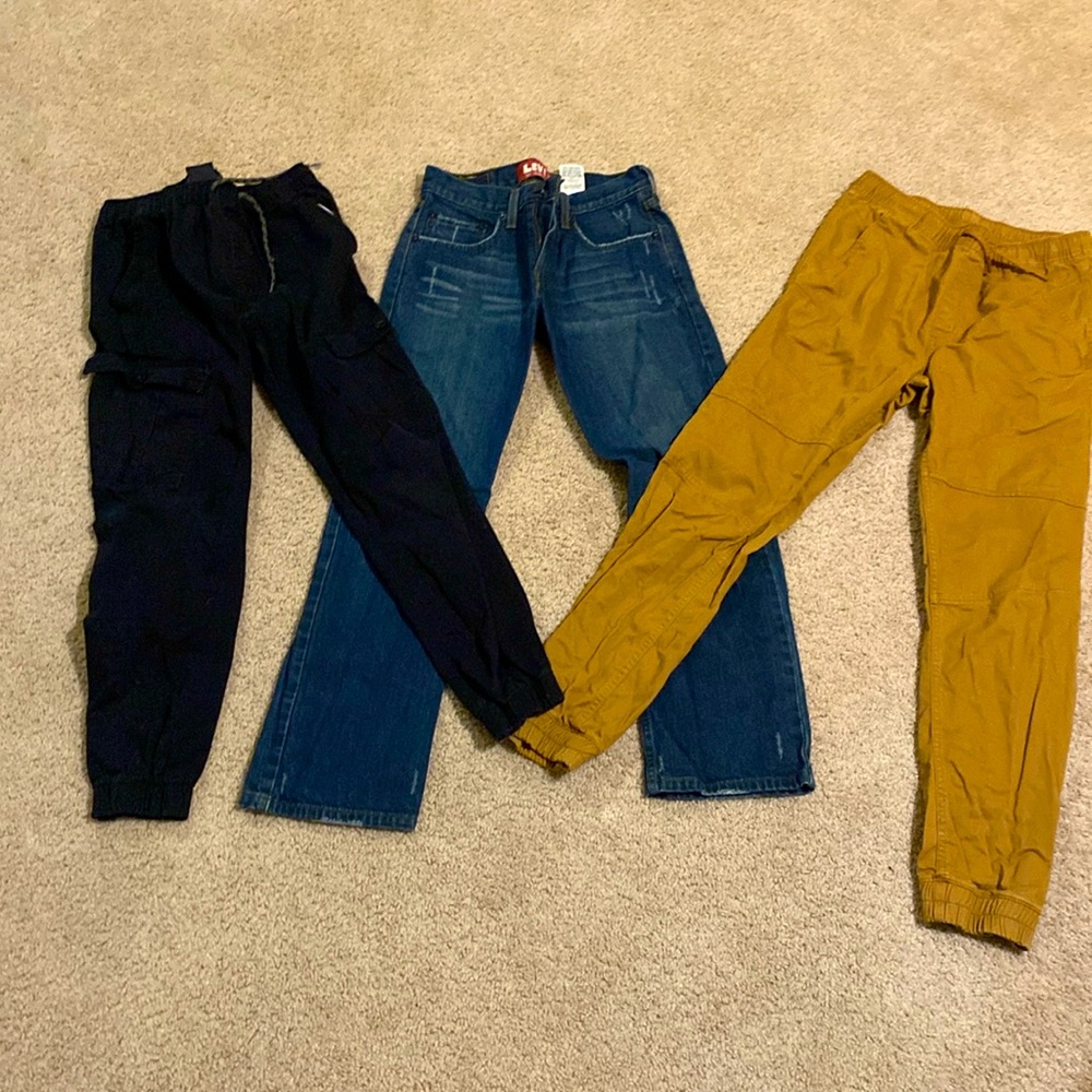 Three pair pants!